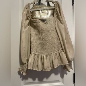 MINE tan blouse